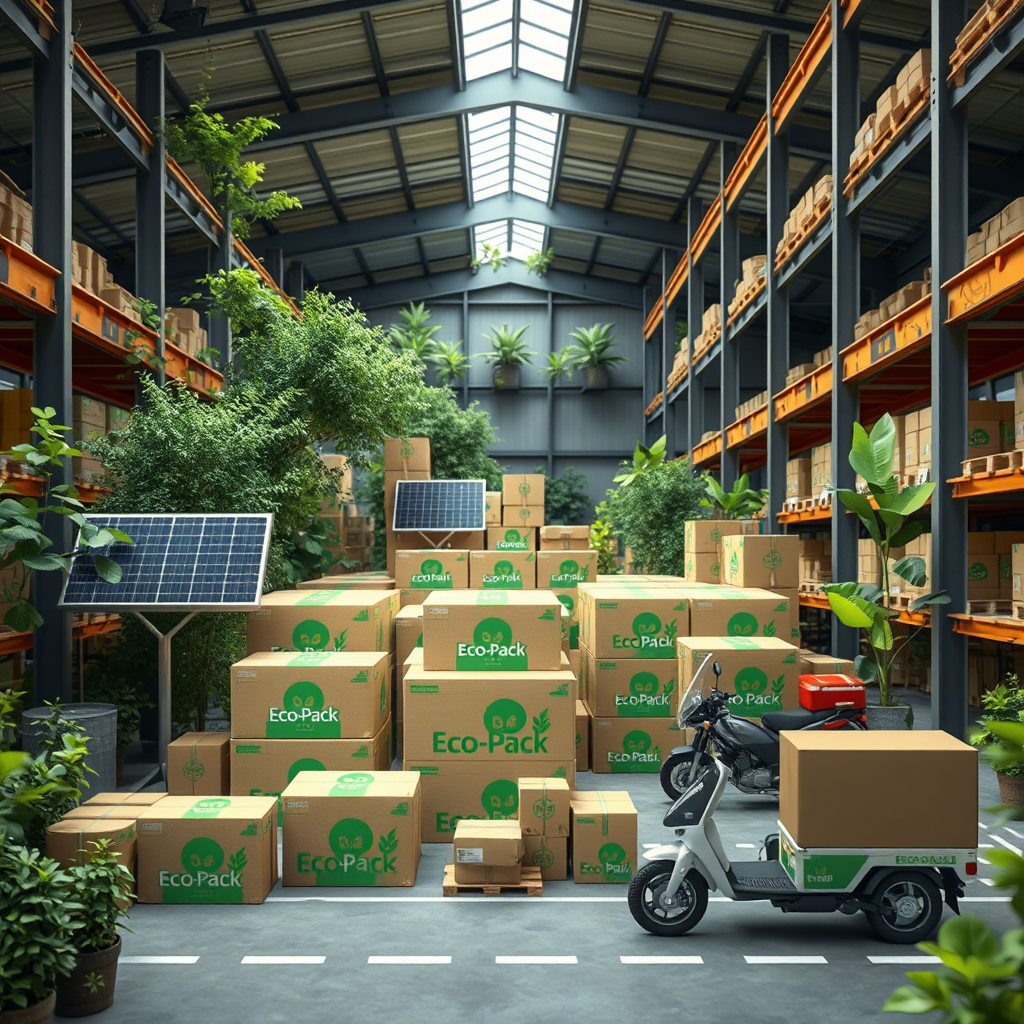 Eco-friendly packaging reduces carbon emissions in logistics